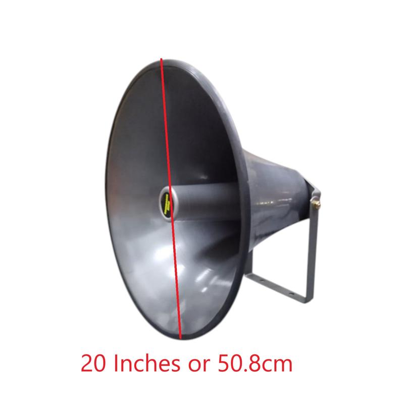 Crown 20 Inches Trumpet Horn with Bracket Outhorn and Core 50.4cm Diameter